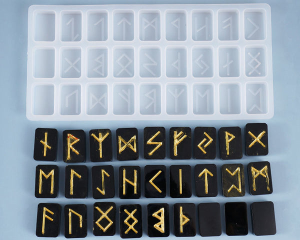 Runes Letter Moulds Stone Resin Mould Energy Symbol Silicone Mould DIY Letter Symbol Epoxy Resin Mould