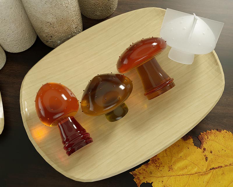 Mushroom Moulds Fun showcase Plant Silicone Molds Set for Epoxy Resin Soap Candle Wax Polymer Clay Concrete Plaster Fondant