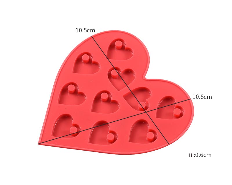Pendulum Moulds with hole - Heart Sharp - 02