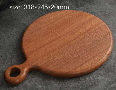 Creative Solid ebony chopping board, wooden kitchen cutting board, multi-functional bread board and serving tray.