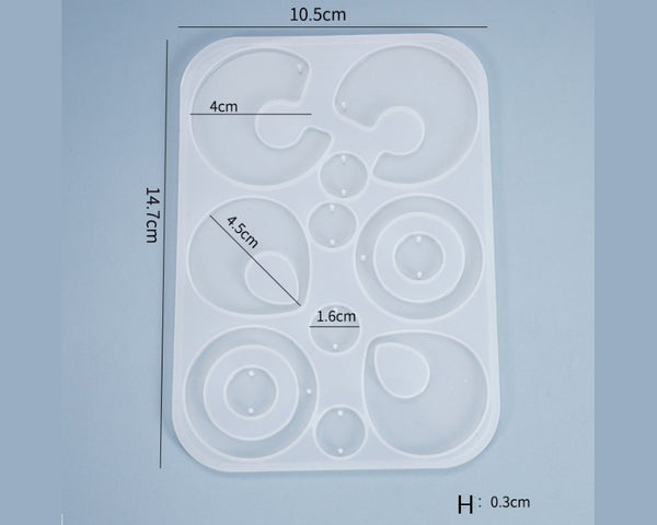 DIY Silicone Resin Moulds Earrings Pendant Epoxy Casting Moulds - 15
