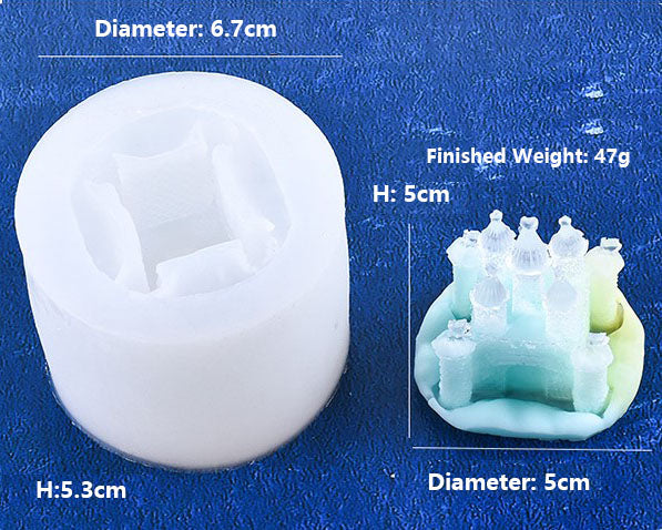3D Castle and Frame Moulds Silicone Resin Moulds, Making Home Table Decoration