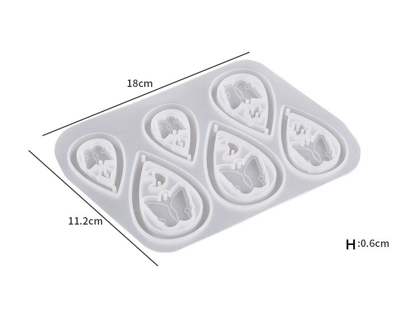 DIY Silicone Resin Moulds Earrings Pendant Epoxy Casting Moulds - 26