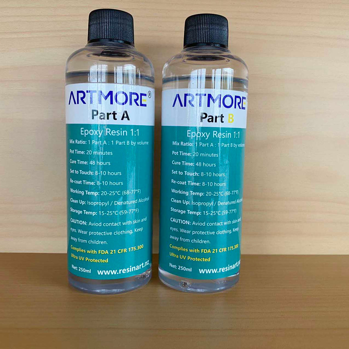 UV Resistant + FDA Approved Epoxy Resin 11 by Volume 500 ml Kit Art