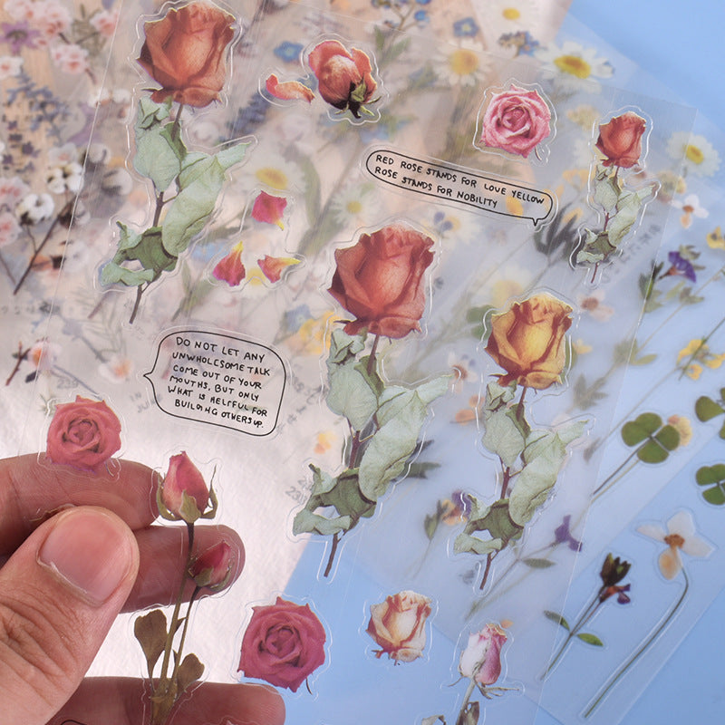 Multiple Flower Material Stickers - Sealed in Pocket Pack