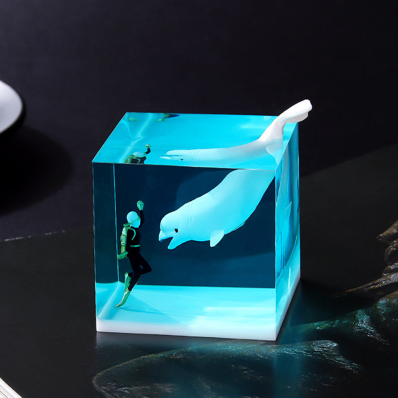 3D Miniature Scuba Diver Resin Filler-Craft Resin Filling Model-Silicone Mold Filler-Diver Micro Landscape Decor-Jewelry Making Supplies