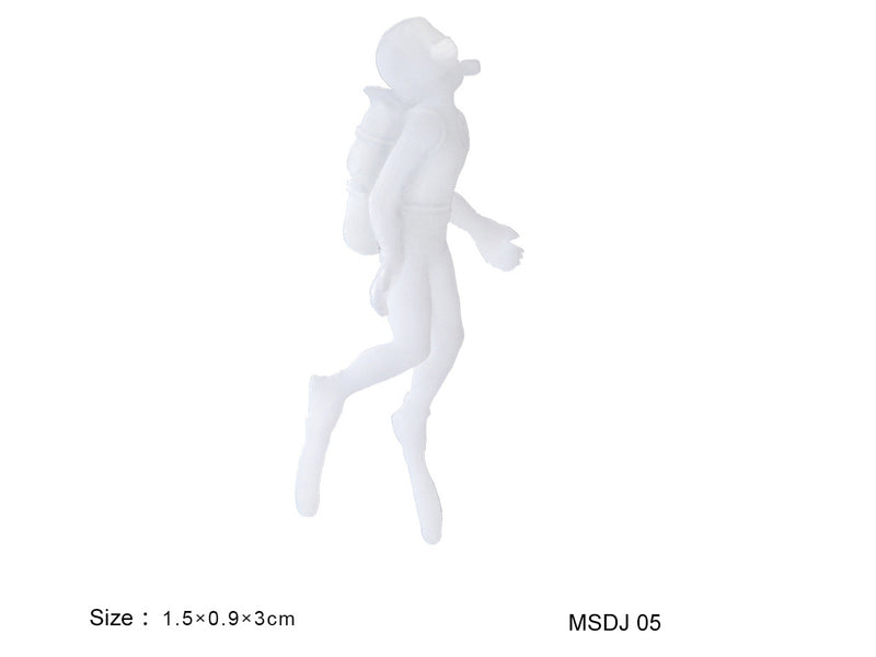 3D Miniature Scuba Diver Resin Filler-Craft Resin Filling Model-Silicone Mold Filler-Diver Micro Landscape Decor-Jewelry Making Supplies
