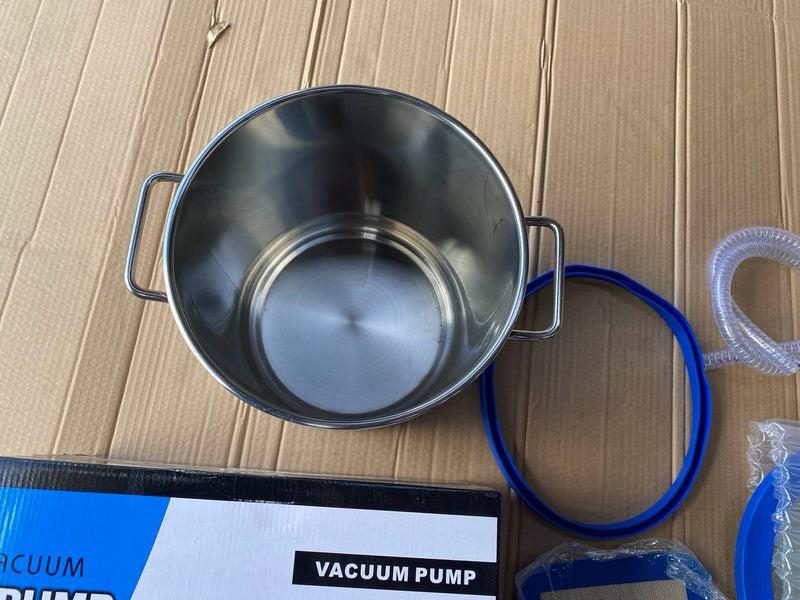 12L Degassing Vacuum Chamber Pump Remove Air/Bubble From Resin And Silicone Systems