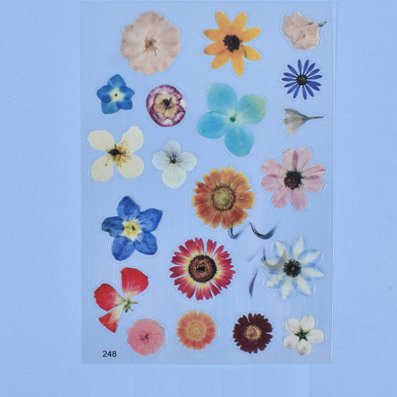 Multiple Flower Material Stickers - Sealed in Pocket Pack