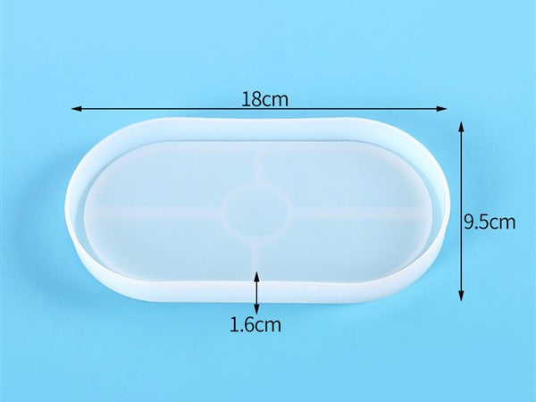 Plate Moulds - Large Tray Resin Mould, Craft Jewelry Making Tools Epoxy Mould Resin Mould Silicone Mould (Oval)