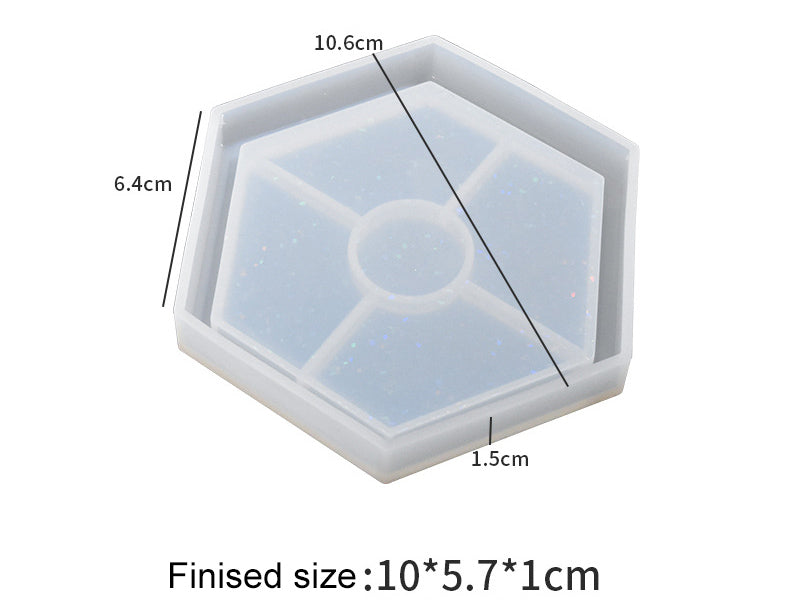 Holographics Coaster Moulds - Round/Square/Hexagonal