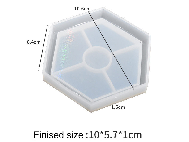 Holographics Coaster Moulds - Round/Square/Hexagonal