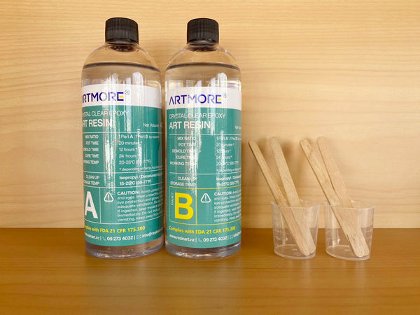 New Updated! FDA Approved Epoxy Resin - 1:1 by Volume 944 ml Kit Artmore for Jewelry Making
