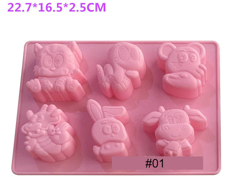 Chinese Zodiac Silicone Mould - 02 For Resin, Candy, Candle and Chocolate