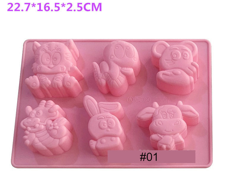 Chinese Zodiac Silicone Mould - 02 For Resin, Candy, Candle and Chocolate