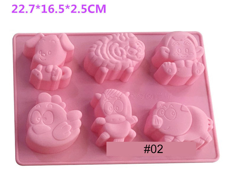 Chinese Zodiac Silicone Mould - 02 For Resin, Candy, Candle and Chocolate
