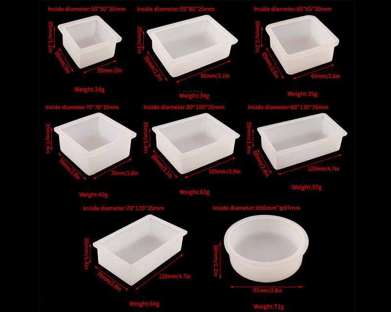 One set of Cube Resin Mould Cube Silicone Moulds Resin Casting Moulds for DIY Craft Making