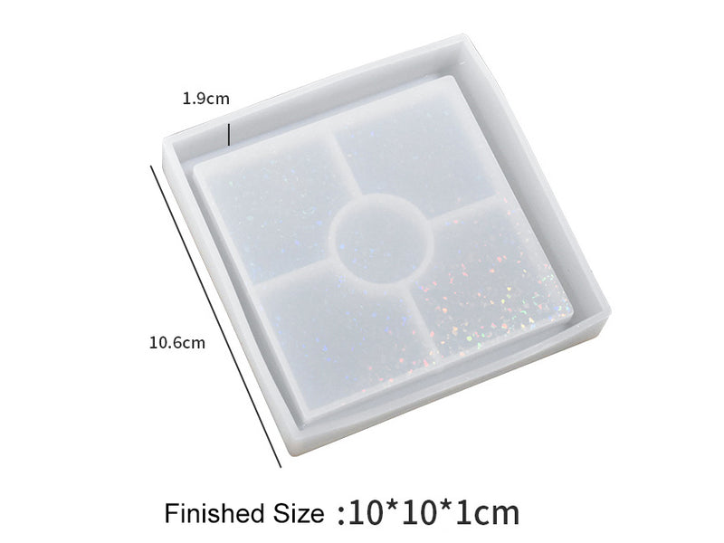 Holographics Coaster Moulds - Round/Square/Hexagonal