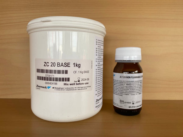 ZHERMACK CONDENSATION SILICONES (Tin curing agent) 1kg + 50g Made In Italy