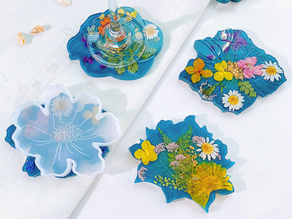 Coaster Moulds - Flowers (4pcs pack)