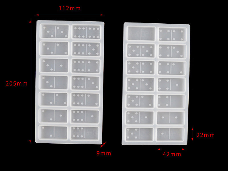 Domino Mould for Epoxy Resin Candy Moulds Clay Mould 28 Cavities Silicone Mould for Pendant Epoxy Moulds