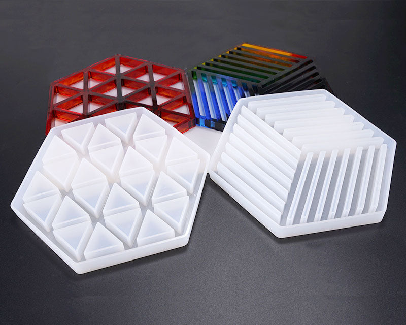 Coaster Moulds - Hollow Hexagonal