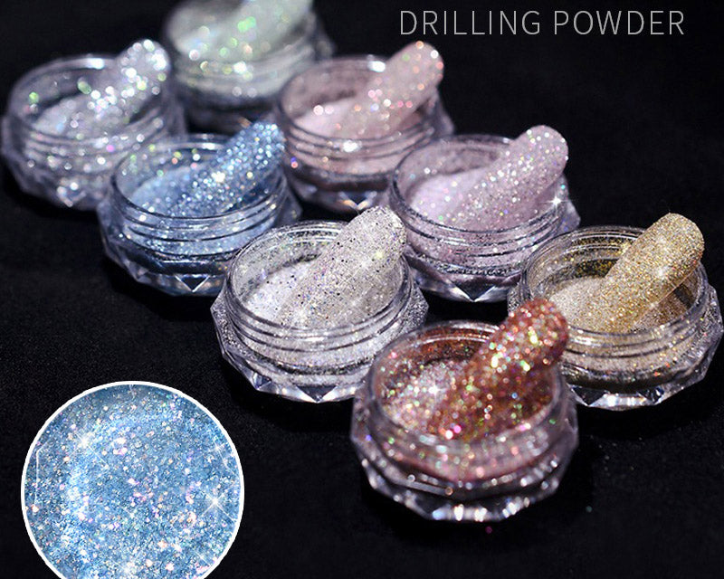 8 Colour Fine Glitter 3ml for Resin Filler Nail Oil Painting Crystal Diamond Powder