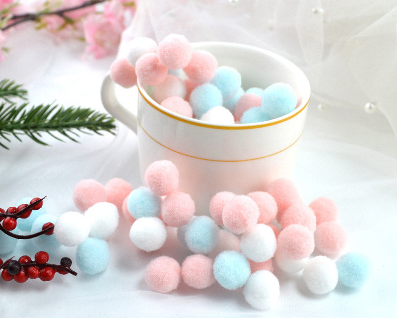 Assorted Pompoms Multicolor Arts and Crafts Pom Poms Balls for DIY Art Creative Crafts Decorations