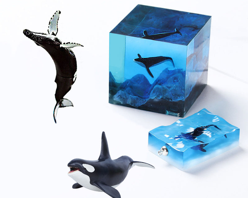 3D Model Resin Mould Decoration Resin Filler Simulated - Whales