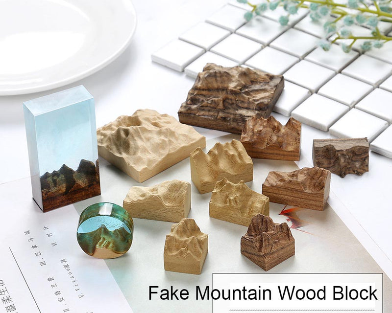 Fake Mountain  Resin Epoxy Craft Wood Natural Snow Mountain Dried Flower Resin Decorative Craft DIY Ring Pendant Micro Landscape Making for Jewelry