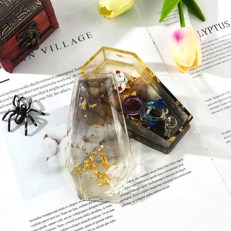 Resin Casting Vampire Coffin Moulds Set for DIY Craft Halloween Decoration - 2