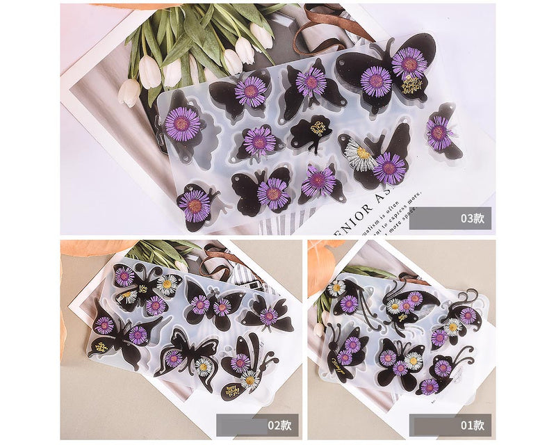 DIY Butterfly Silicone Resin Moulds Earrings Pendant Epoxy Casting Moulds - 28