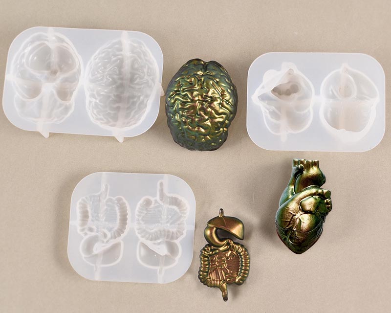 3D Silicone Molds for Simulated Human Organs
