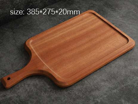Creative Solid ebony chopping board, wooden kitchen cutting board, multi-functional bread board and serving tray.