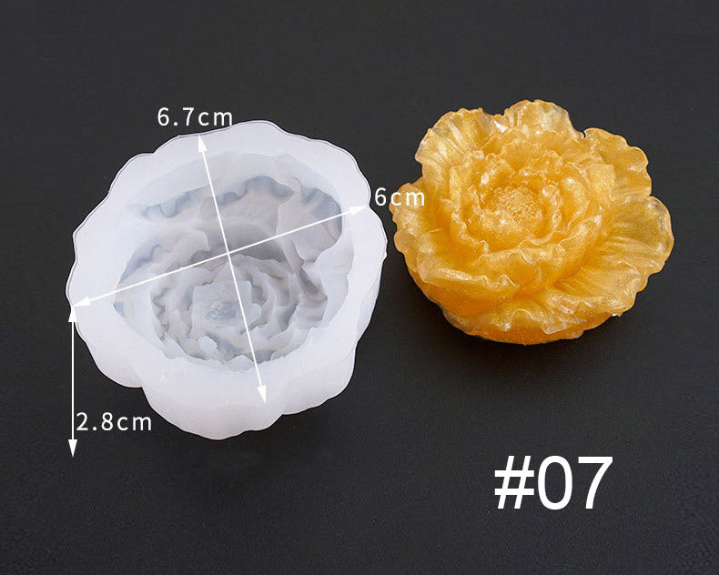 3D Flower Shaped Silicone Moulds Fondant Mould for Resin Art Chocolate Cake Handmade Soap Mould Candy Making Pastry Candle