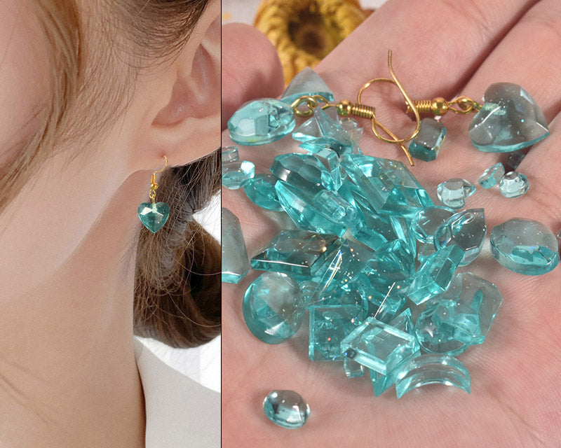Gemstone Shape Moulds Diamond Stud Earrings Drip Moulds Love Geometric Drops Moon Five Stars Pendant