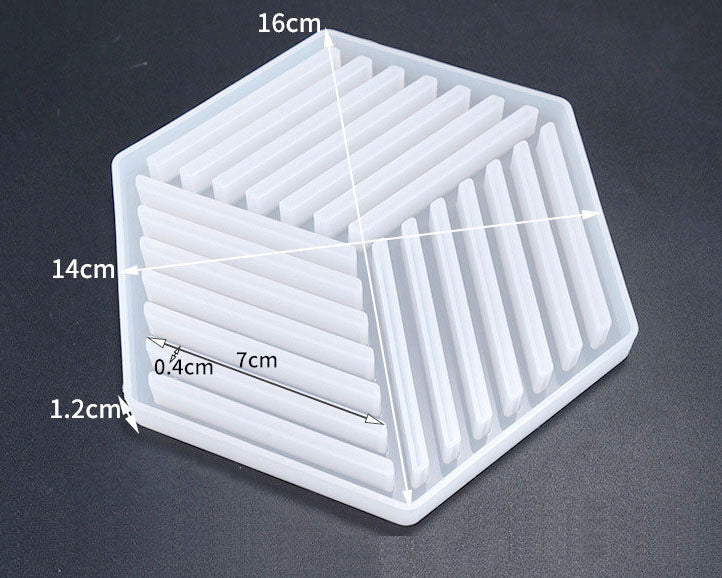 Coaster Moulds - Hollow Hexagonal