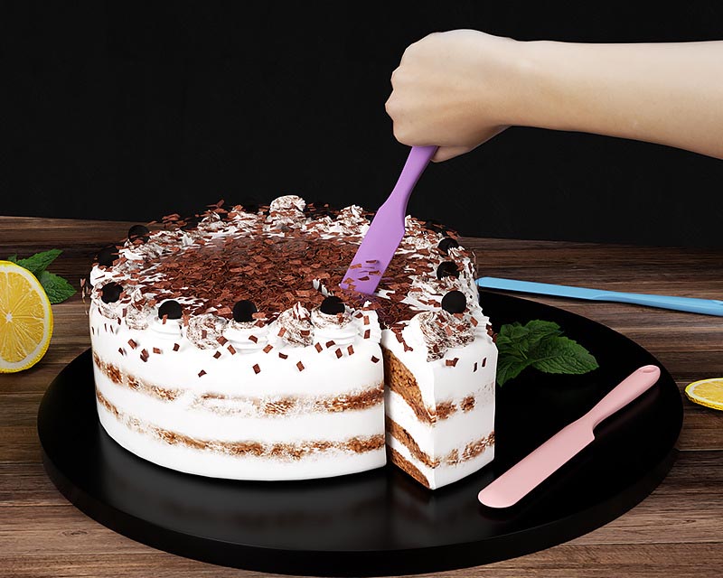 Mixing Stick Silicone Mould Reinforced Extended Cream Cake Mixing Scraper - BPA Free, Food Grade Material