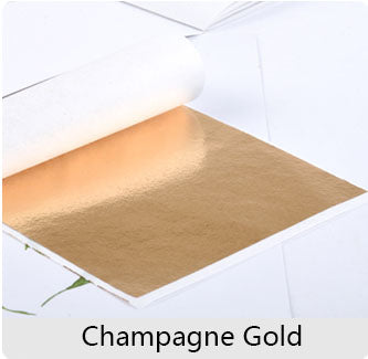 Gold Leaf Sheets for Resin, Gold Foil Flakes Metallic Leaf for Resin Jewelry Making, Nail Art, Slime, and Gilding Crafts
