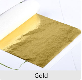 Gold Leaf Sheets for Resin, Gold Foil Flakes Metallic Leaf for Resin Jewelry Making, Nail Art, Slime, and Gilding Crafts