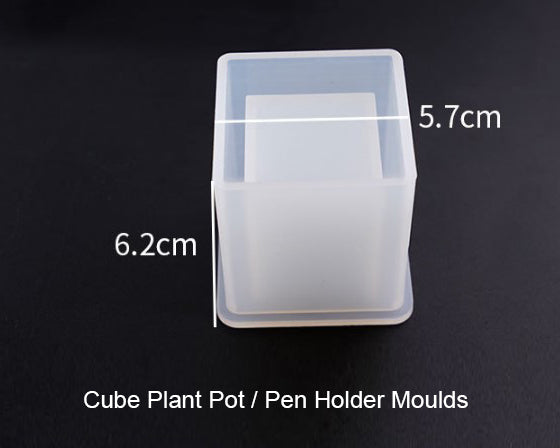 DIY Plant Pot mould, Cube and Cylinder Resin Planter moulds, Square Silicone moulds, DIY Flower Pot moulds, Pen Holder moulds