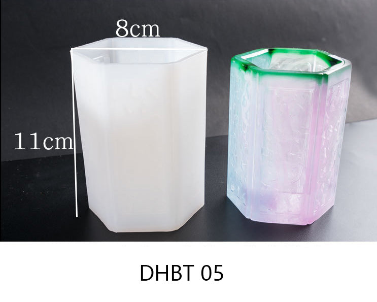 DIY Plant Pot mould, Cube and Cylinder Resin Planter moulds, Square Silicone moulds, DIY Flower Pot moulds, Pen Holder moulds