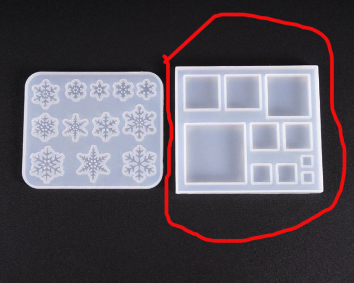 Cube Silicone Moulds, DIY Silicone Pendant Mould Making Resin Casting Mould for Holiday Craft Supplies