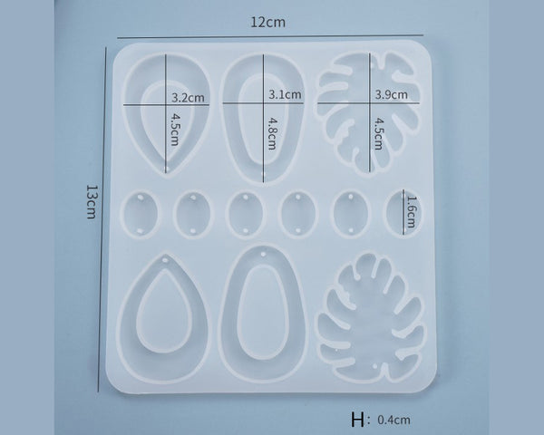 DIY Silicone Resin Moulds Earrings Pendant Epoxy Casting Moulds - 10