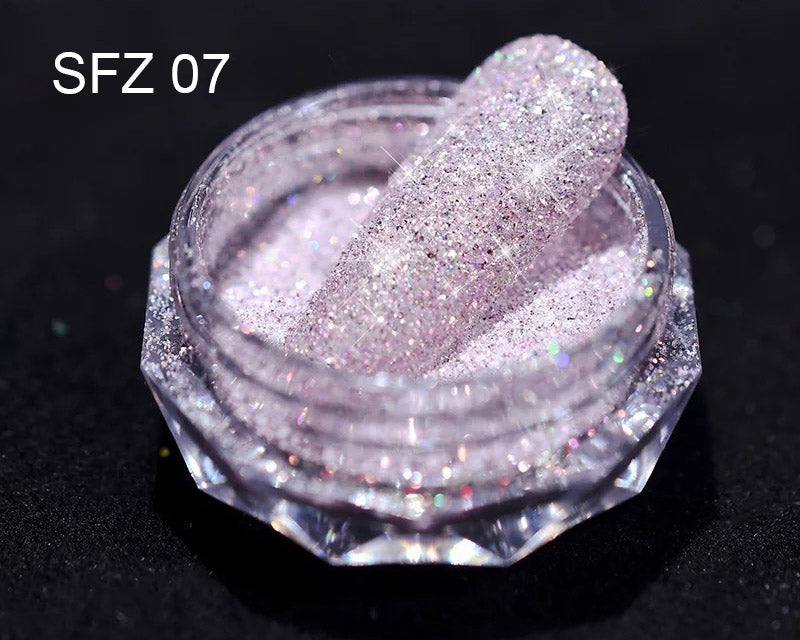 8 Colour Fine Glitter 3ml for Resin Filler Nail Oil Painting Crystal Diamond Powder