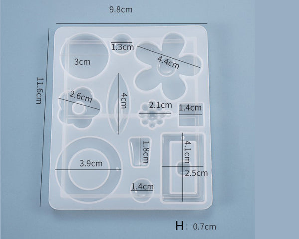 DIY Silicone Resin Moulds Earrings Pendant Epoxy Casting Moulds - 11