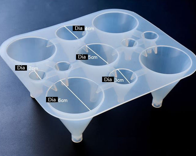 Cone Moulds Hexagonal Silicone Resin Moulds Super flexible, Super Transparent Clear, Moulds for Casting with Resin, Cement, Candle