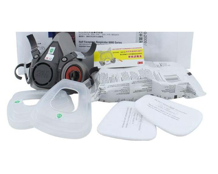 3M Reusable Respirator Half Facepiece 6200 Medium Each Mask- 7 in 1 Set