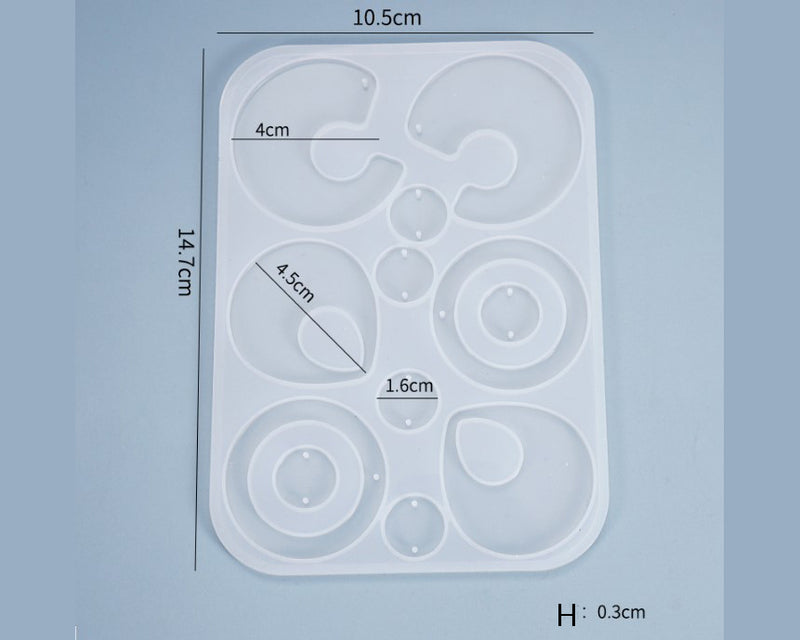 DIY Silicone Resin Moulds Earrings Pendant Epoxy Casting Moulds - 15