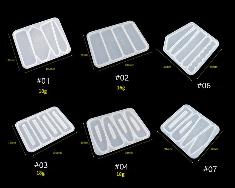 Silicone Resin Moulds for Hair Clip Making, Hair Clip, Silicone Jewelry Moulds for DIY Resin Hair Clips Barrettes Pin Making